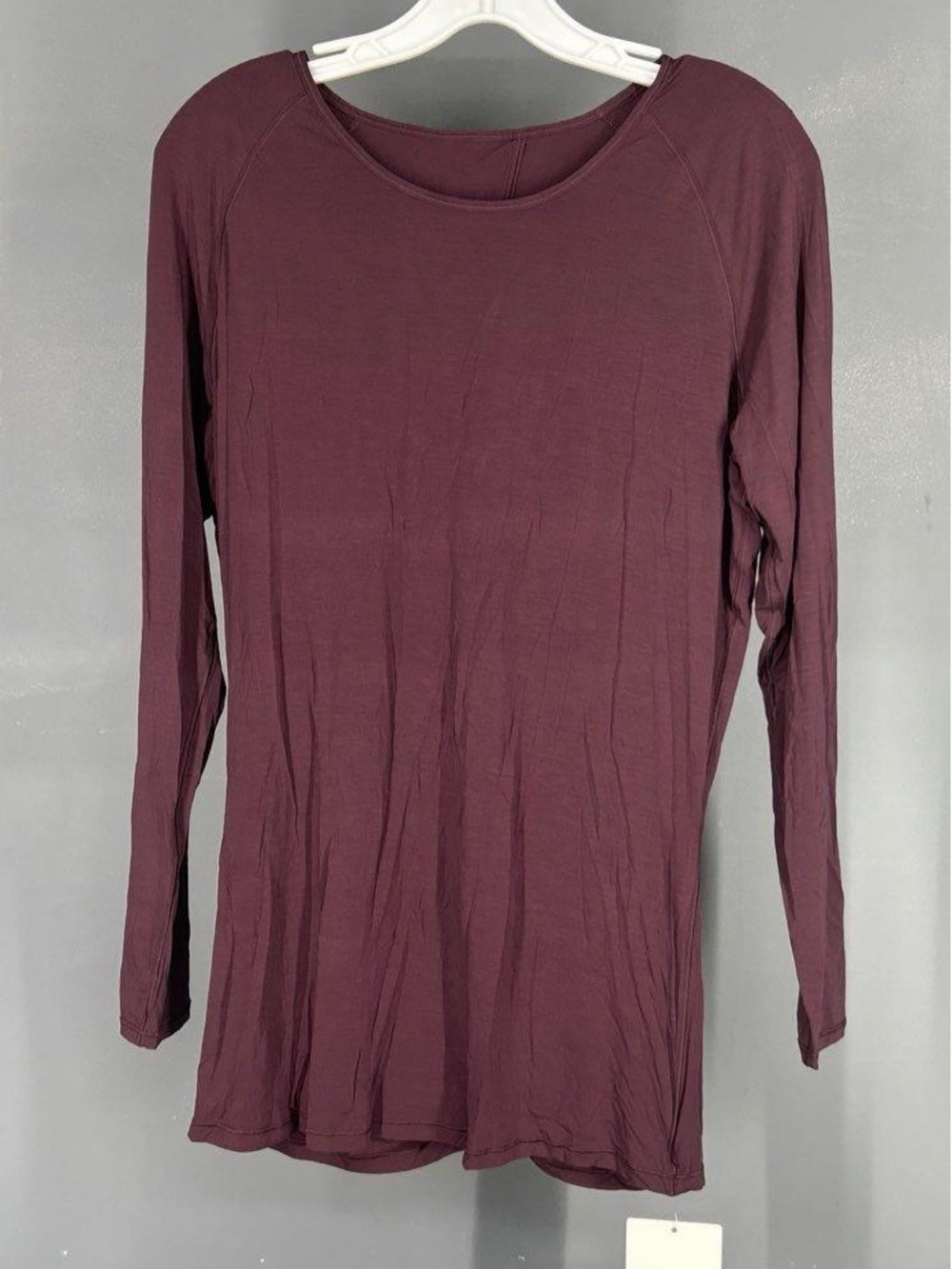 Lululemon Long Sleeve Deep Stretch Ls Cinch - Plum Sz 8 NWT